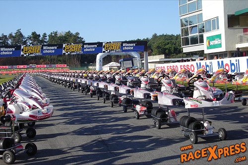 Indrukwekkend aantal karts op de grid